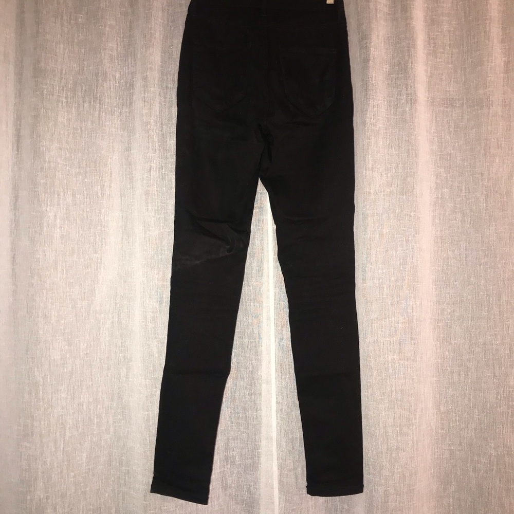 Black Distressed High Waisted Jeggings